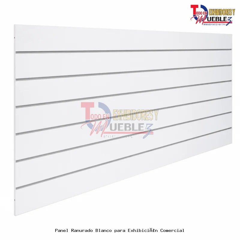Panel Ranurado Blanco para Exhibición Comercial