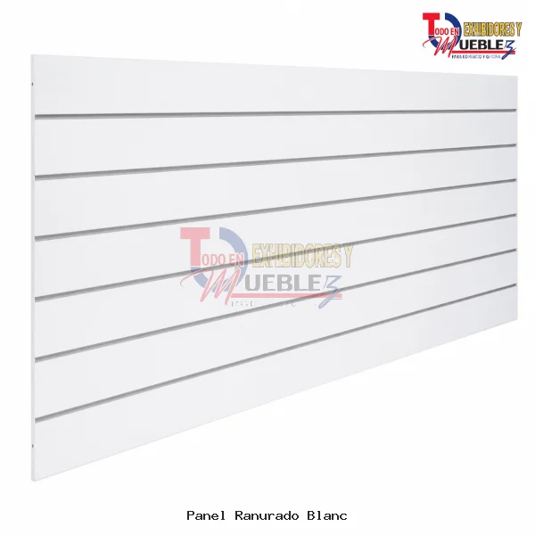 Panel Ranurado Blanco para Exhibición Comercial