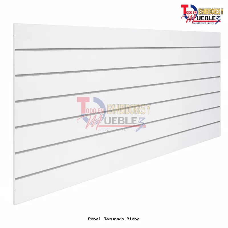 Panel Ranurado Blanco para Exhibición Comercial