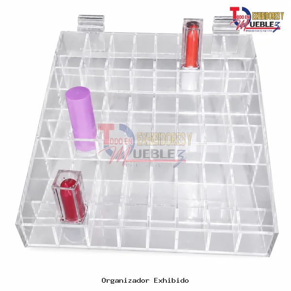 Organizador Exhibidor Acrílico para Labiales, Cosméticos y Maquillaje